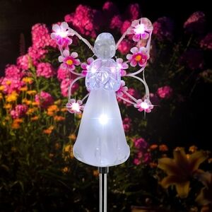 Pink Solar Garden Angel Light